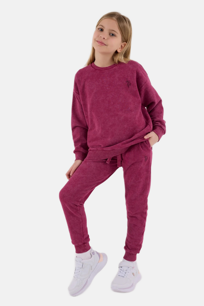 U.S. Polo Assn. pink trenerka za djevojčice sa diskretnim logom-[SKU]