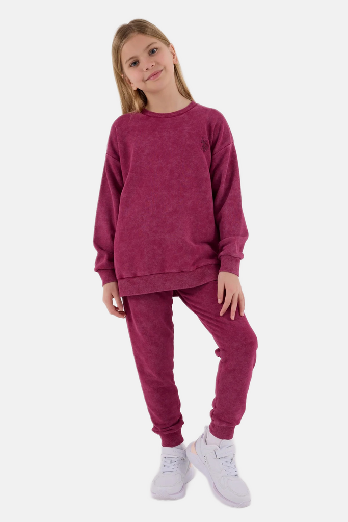 U.S. Polo Assn. pink trenerka za djevojčice sa diskretnim logom-[SKU]