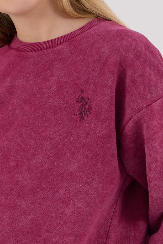U.S. Polo Assn. pink trenerka za djevojčice sa diskretnim logom-[SKU]
