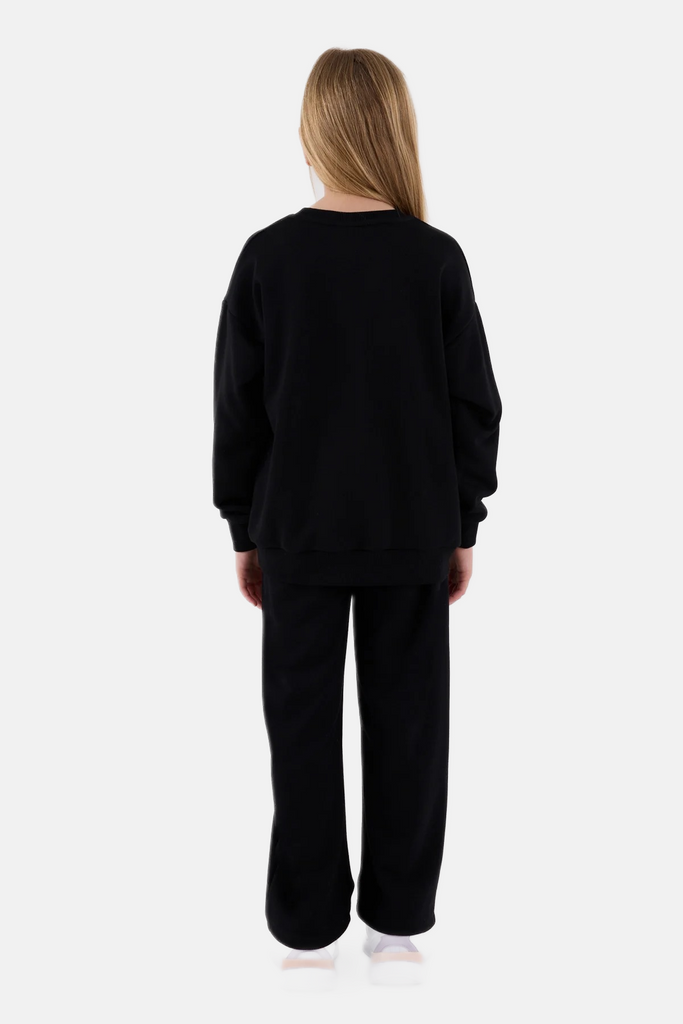 U.S. Polo Assn. crna trenerka za djevojčice sa natpisom-[SKU]