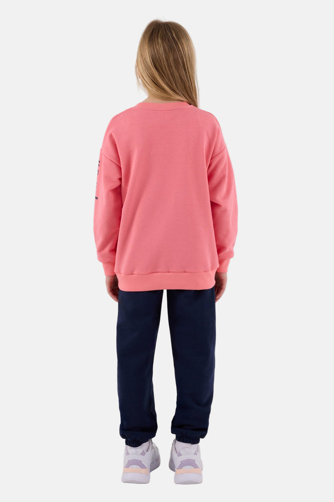 U.S. Polo Assn. pink trenerka za djevojčice sa vizualom-[SKU]