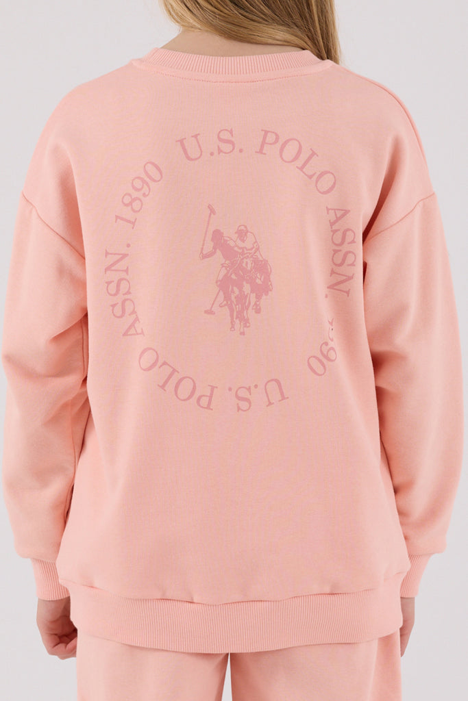U.S. Polo Assn. koral trenerka za djevojčice sa logom-[SKU]