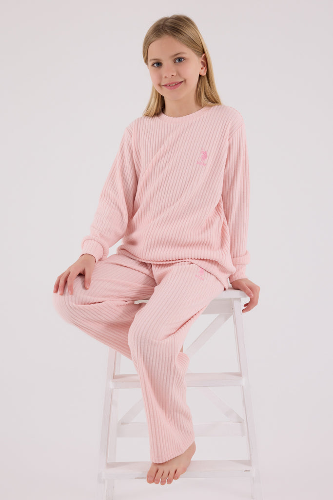 U.S. Polo Assn. pink trenerka za djevojčice dugih rukava-[SKU]