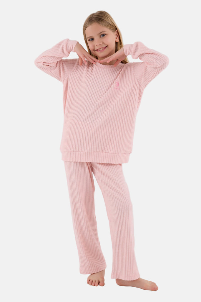 U.S. Polo Assn. pink trenerka za djevojčice dugih rukava-[SKU]