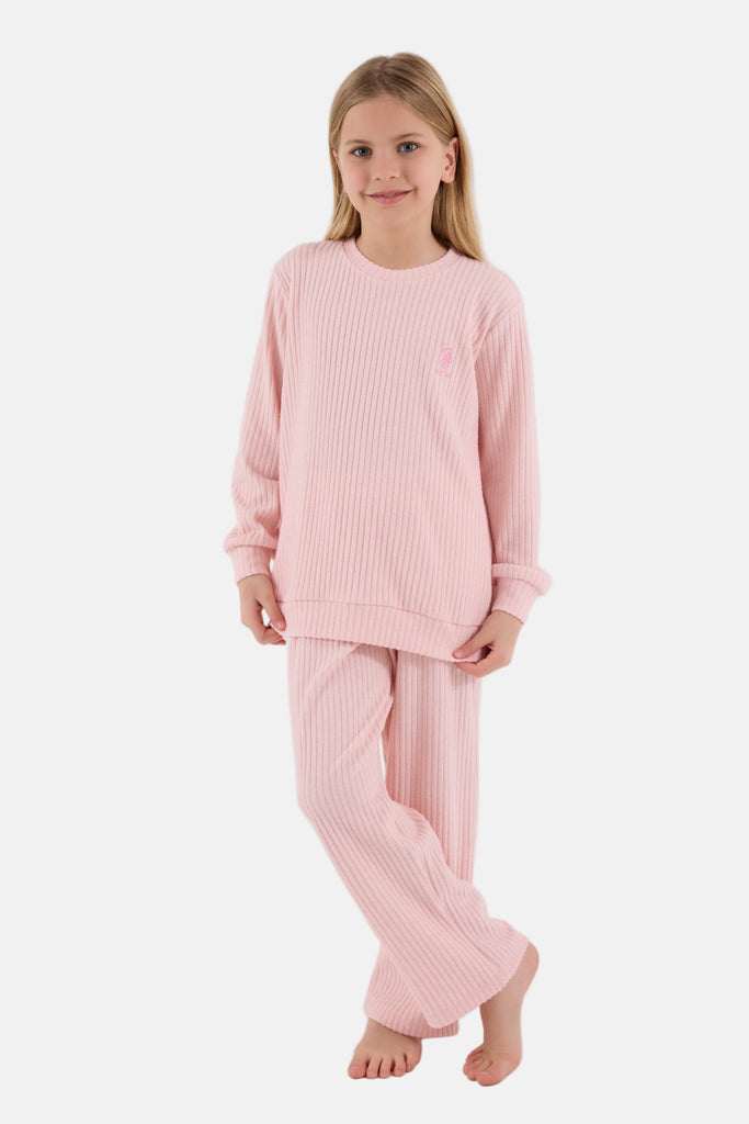 U.S. Polo Assn. pink trenerka za djevojčice dugih rukava-[SKU]