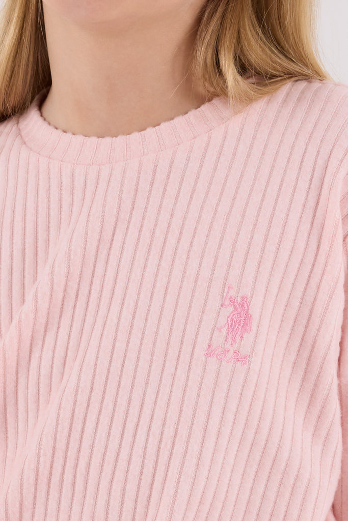 U.S. Polo Assn. pink trenerka za djevojčice dugih rukava-[SKU]