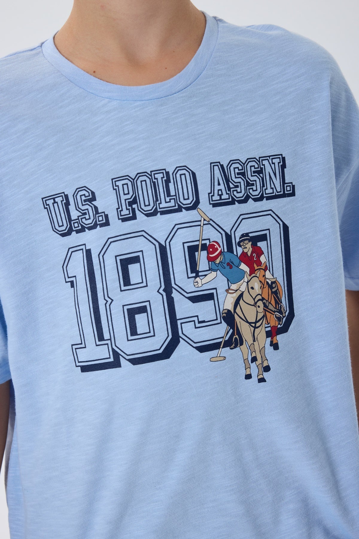 U.S. Polo Assn. plavi komplet za dječake s kratkim rukavima i šortsem