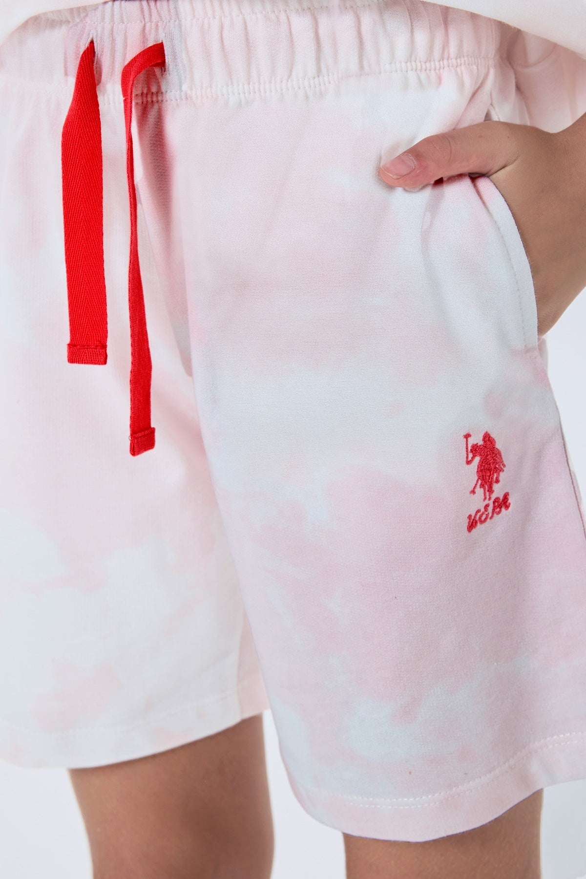 U.S. Polo Assn. koral komplet za djevojčice s kratkim rukavima