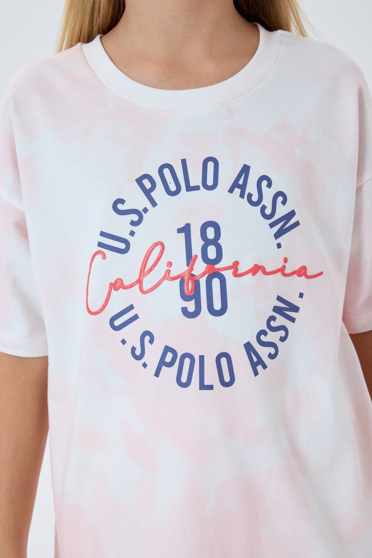 U.S. Polo Assn. koral komplet za djevojčice s kratkim rukavima