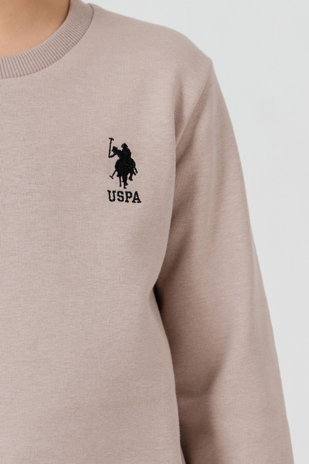 U.S. Polo Assn. bež komplet trenerke za dječake s malim vezenim logom