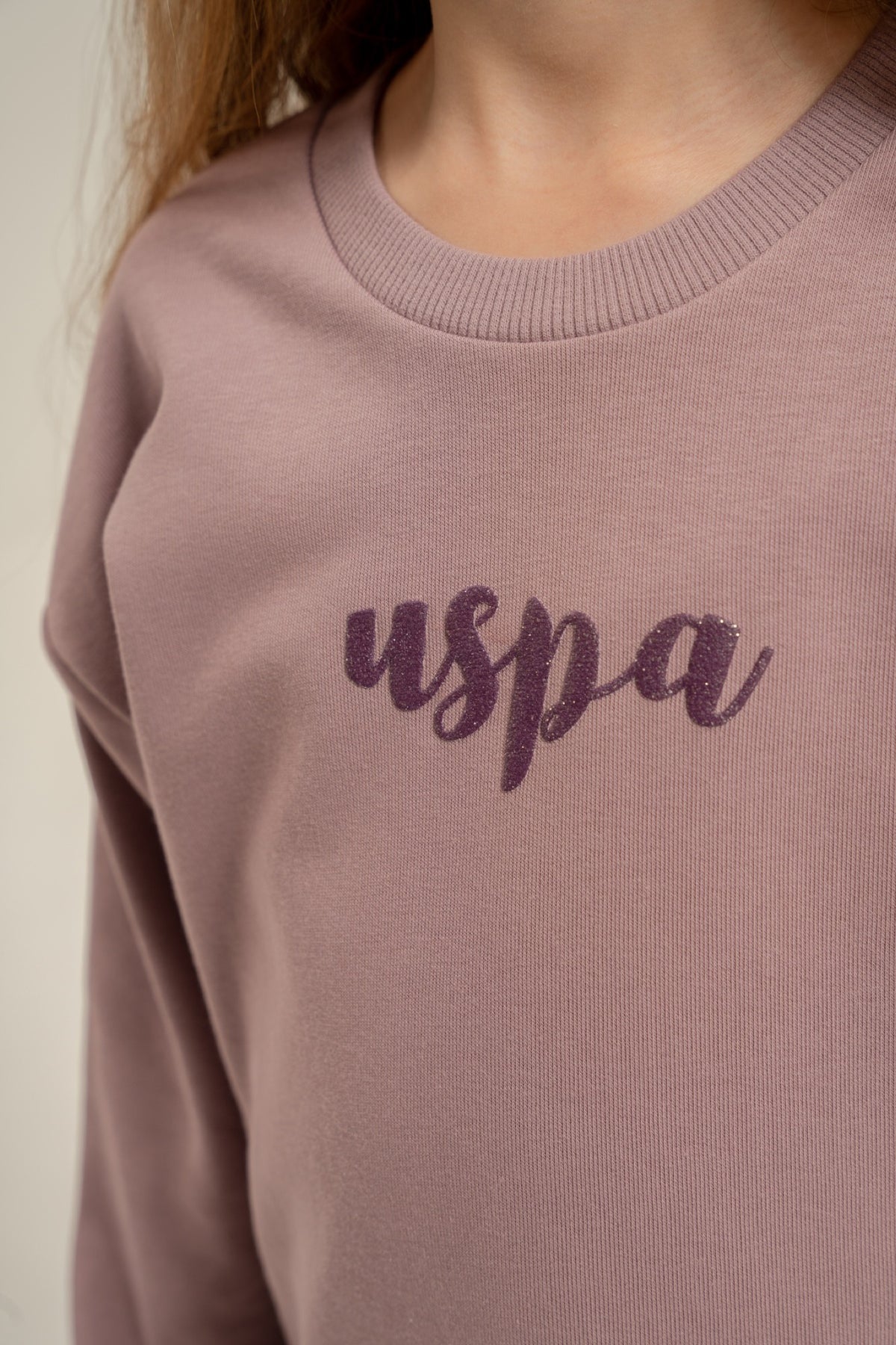 U.S. Polo Assn. ljubičasti komplet trenerke za djevojčice sa širokim nogavicama