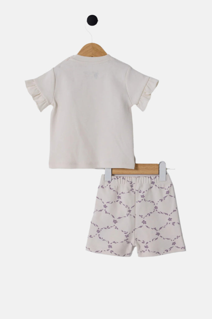 U.S. Polo Assn. bijeli komplet za bebe s volanima-[SKU]