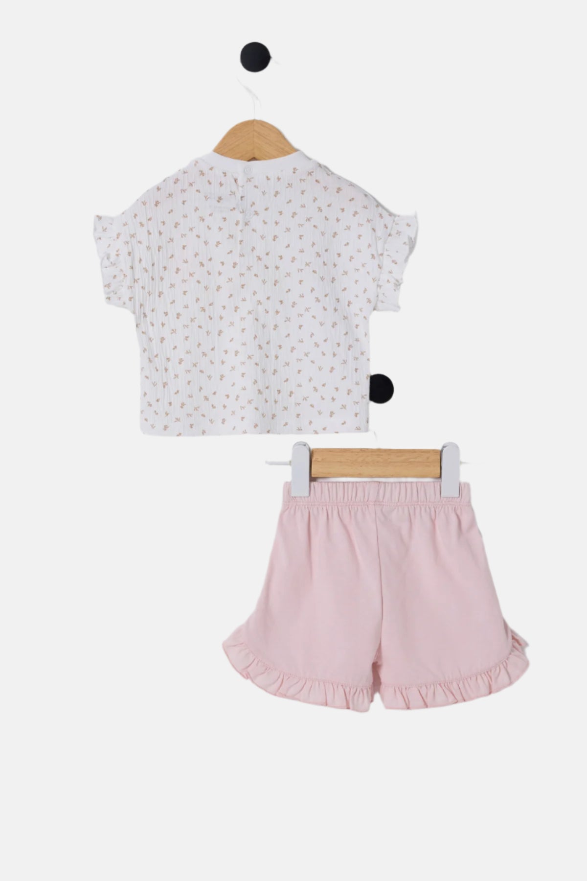 U.S. Polo Assn. bijeli komplet za bebe s volanima