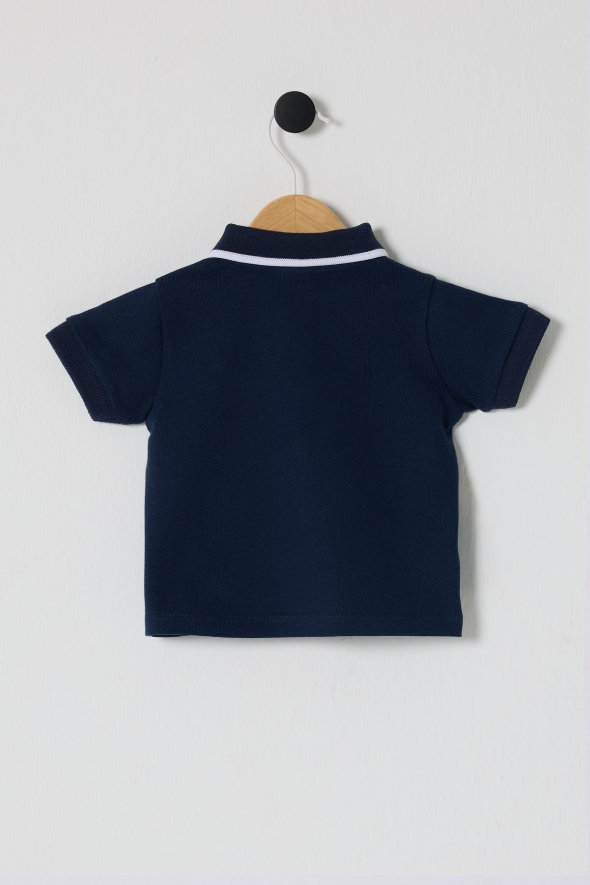 U.S. Polo Assn. teget majica za bebe s polo kragnom i bijelim rubom