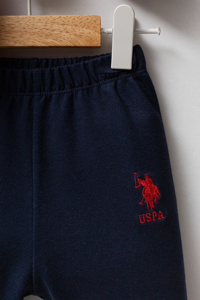 U.S. Polo Assn. crvena trenerka za dječake sa teget rukavima-[SKU]