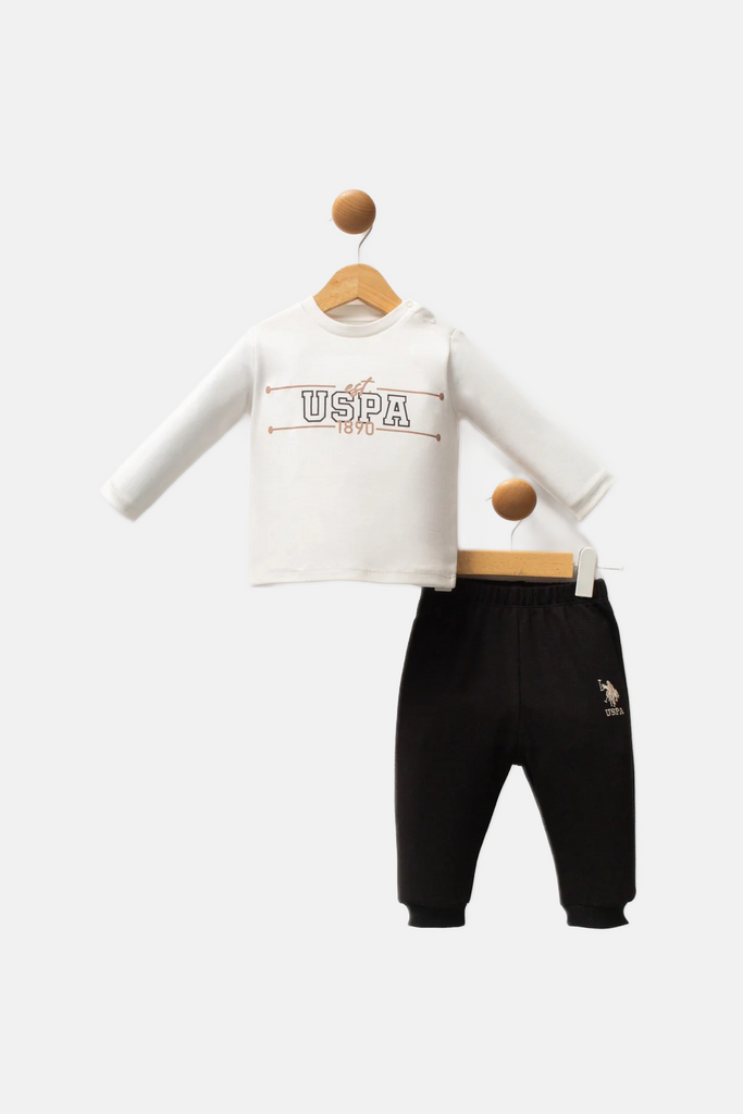 U.S. Polo Assn. bež trenerka za dječake sa majicom-[SKU]