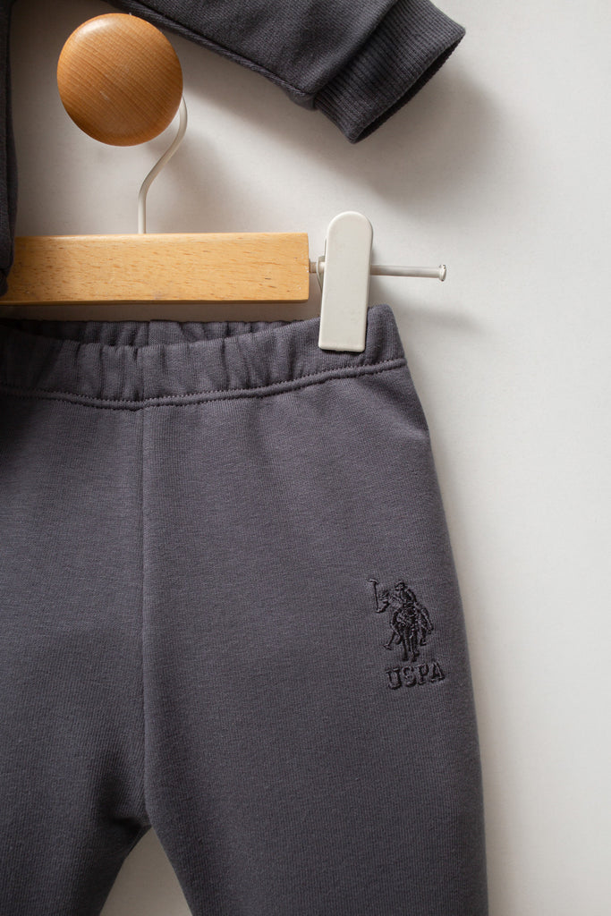 U.S. Polo Assn. siva trenerka za dječake sa velikim džepom-[SKU]