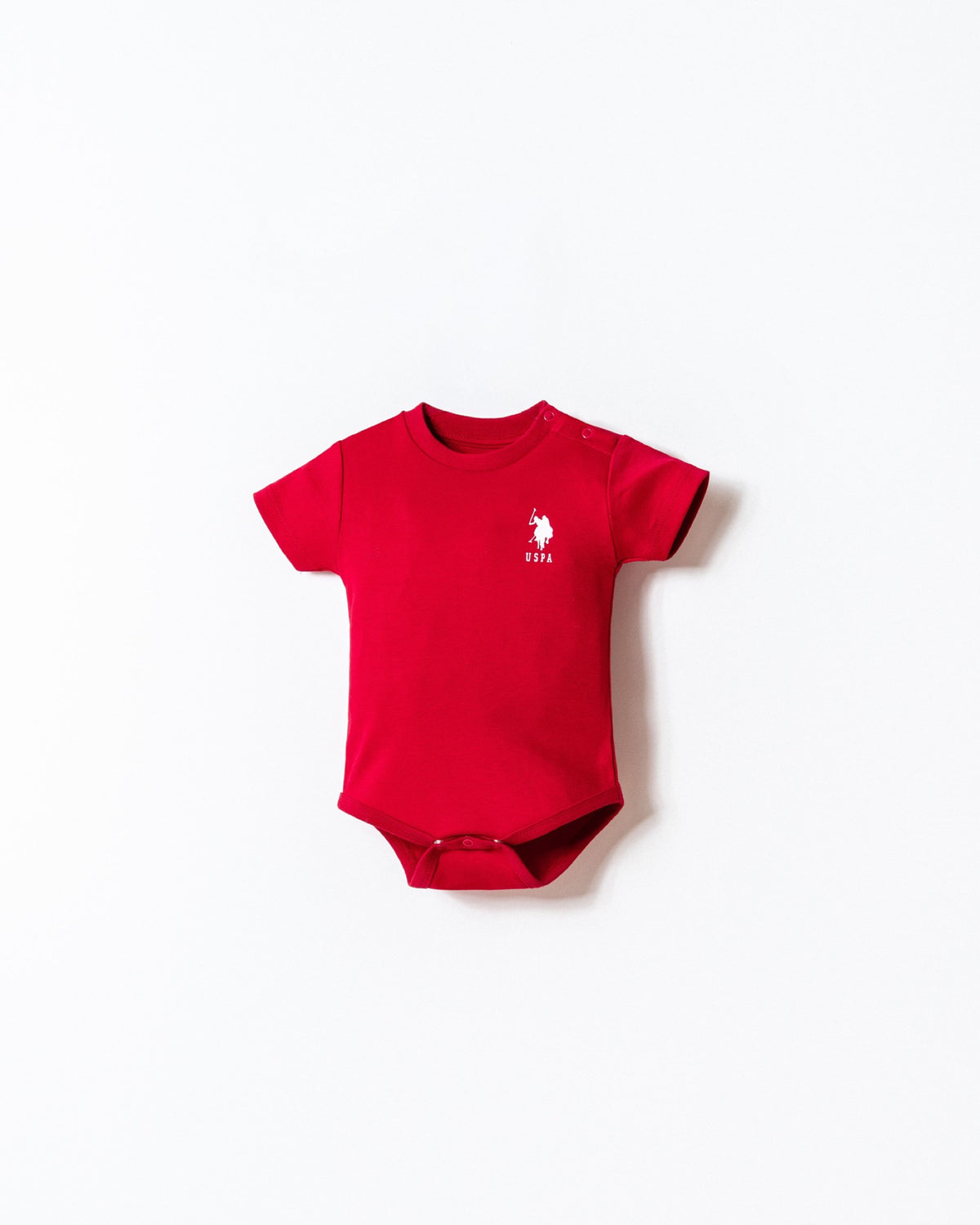 U.S. Polo Assn. bijeli bodi set za bebe kratkih rukava s crvenim logom