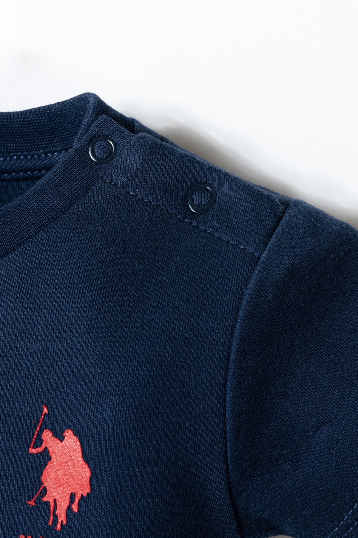 U.S. Polo Assn. bijeli bodi set za bebe kratkih rukava s crvenim logom
