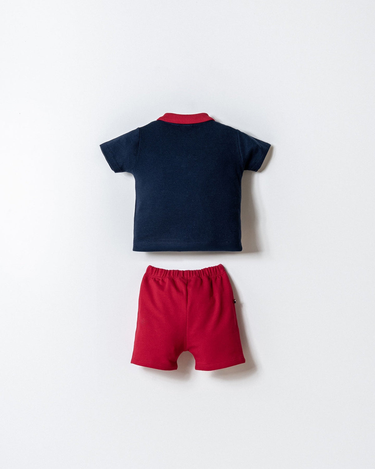U.S. Polo Assn. teget plavi komplet za bebe s kratkim hlačicama