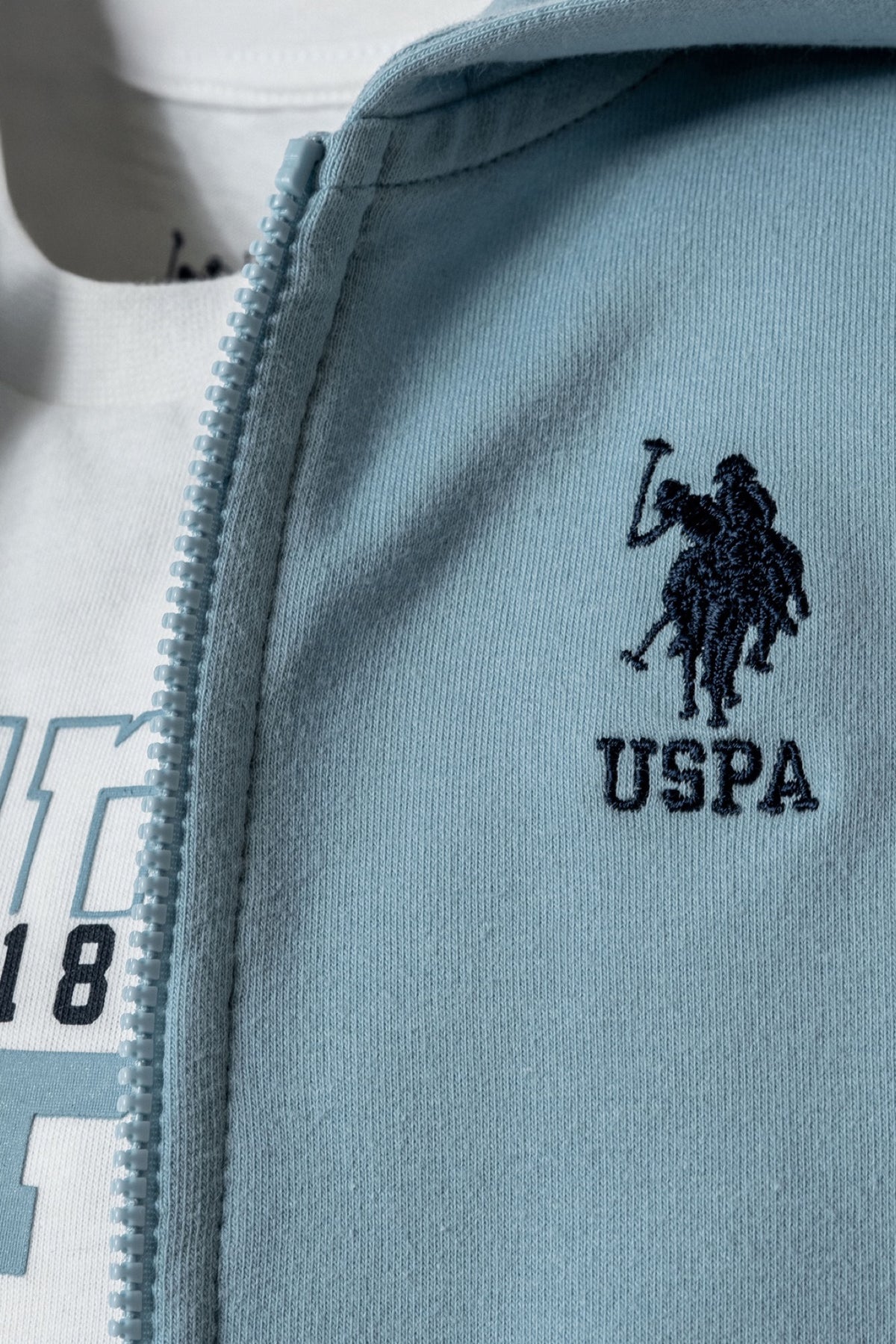 U.S. Polo Assn. svijetloplava trenerka za bebe s kapuljačom