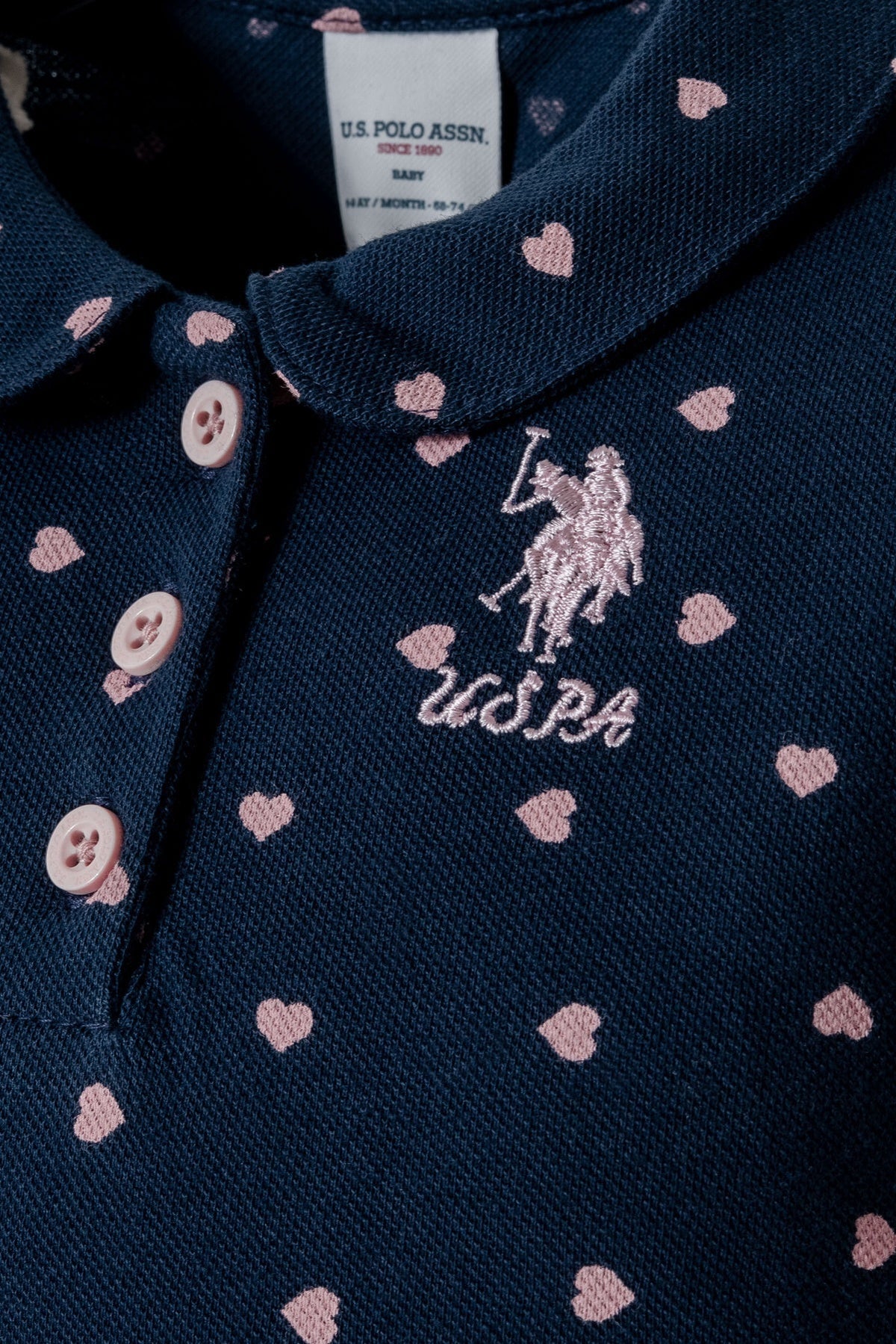 U.S. Polo Assn. teget plavi komplet za bebe