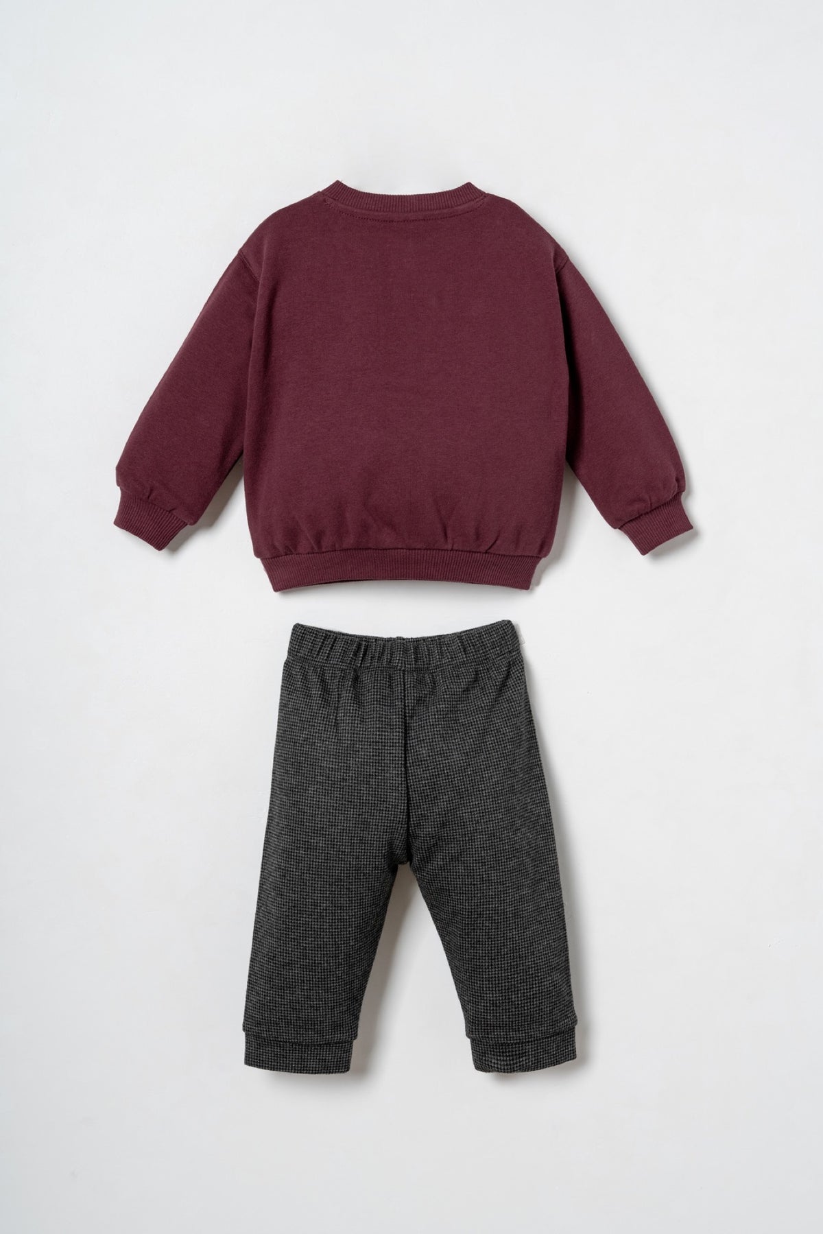 U.S. Polo Assn. bordo komplet trenerke za bebe s dukserom na kopčanje