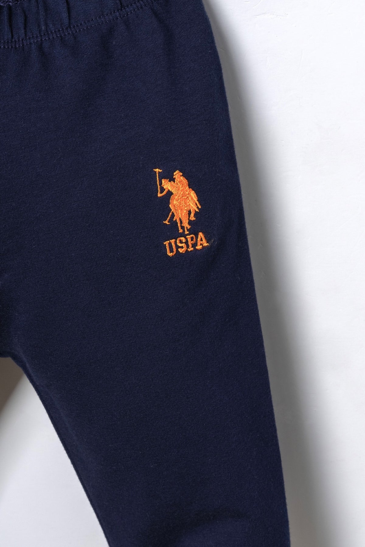 U.S. Polo Assn. plavi komplet trenerke za bebe od 3 dijela s kapuljačom