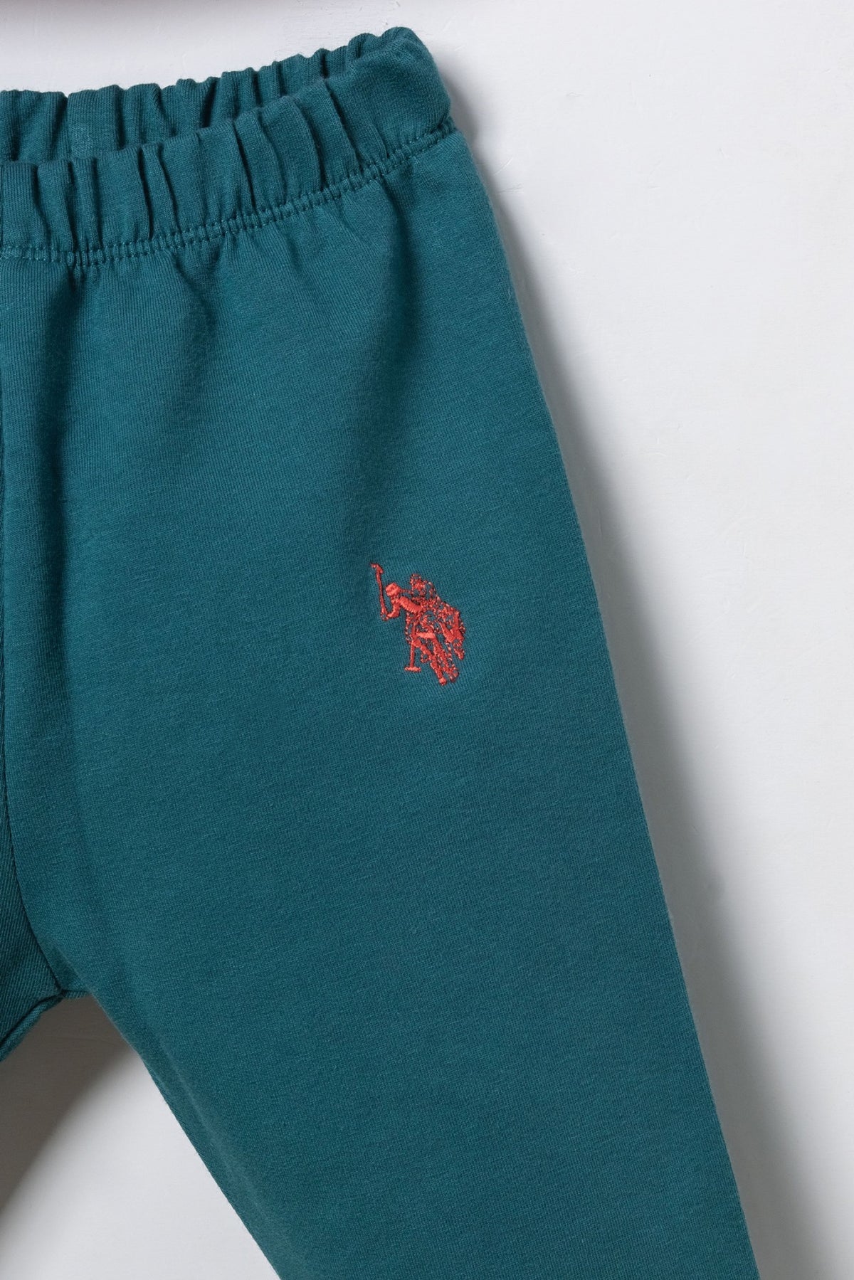 U.S. Polo Assn. sivi melanž komplet trenerke za bebe s raglan rukavima