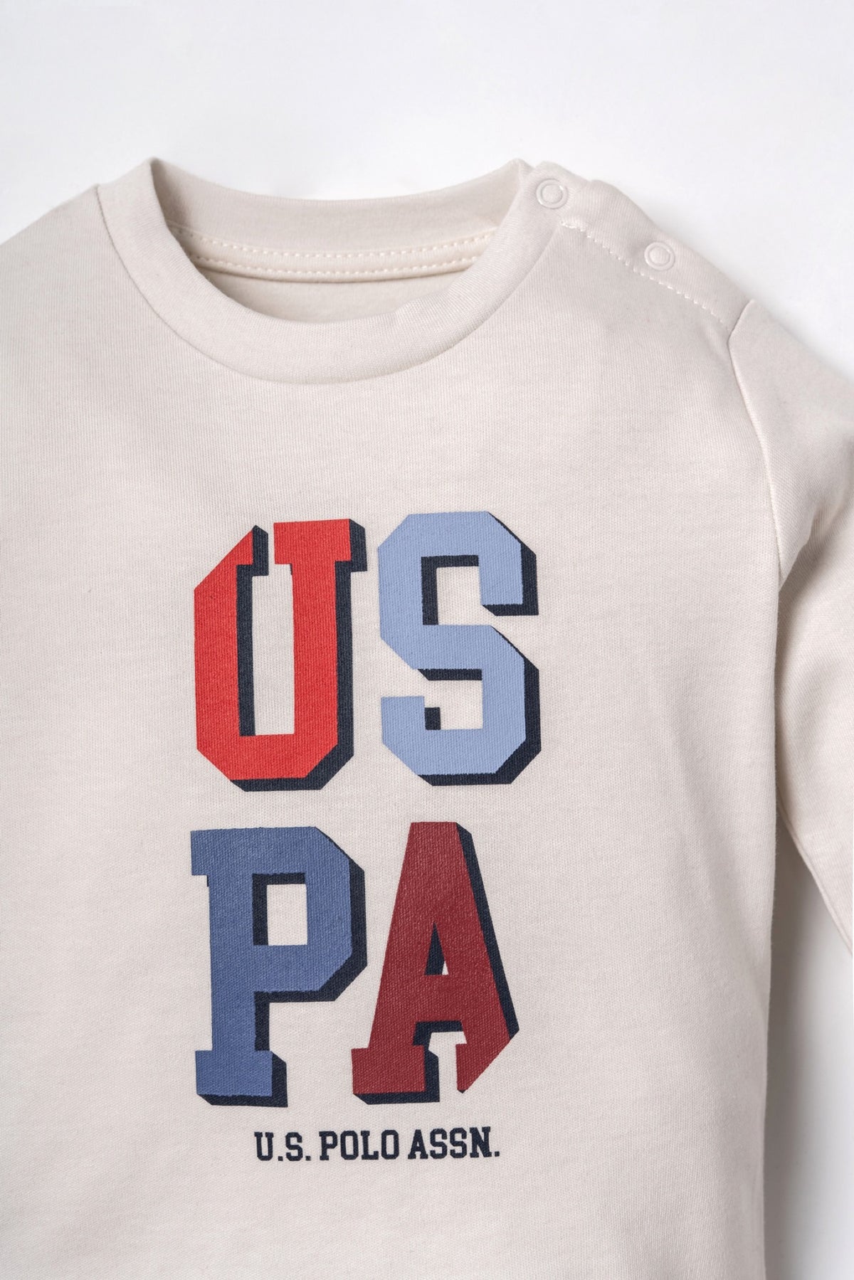 U.S. Polo Assn. crveni komplet trenerke za bebe od 3 dijela s teget hlačama