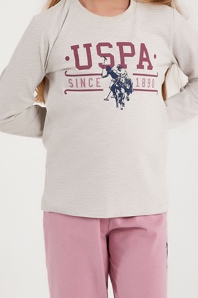U.S. Polo Assn. bež pidžama za djevojčice (US1214-4-Beige) 3