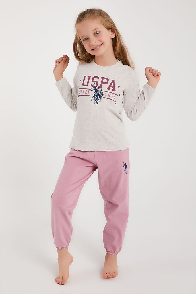 U.S. Polo Assn. bež pidžama za djevojčice (US1214-4-Beige) 4