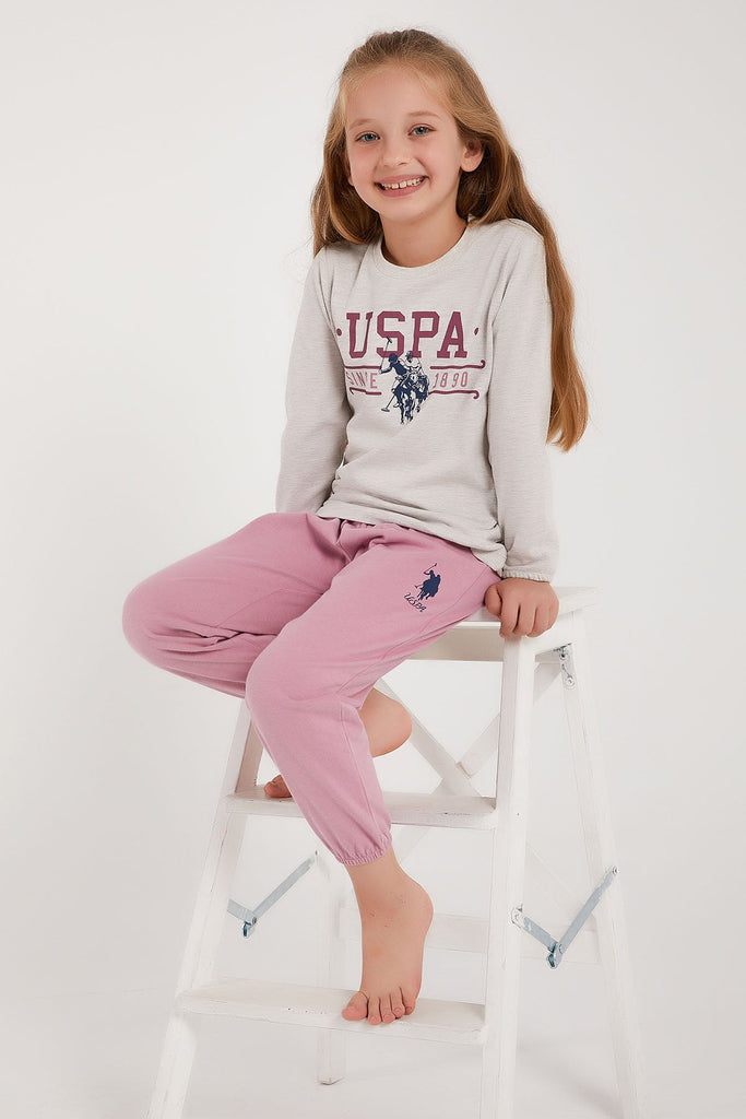 U.S. Polo Assn. bež pidžama za djevojčice (US1214-4-Beige) 5