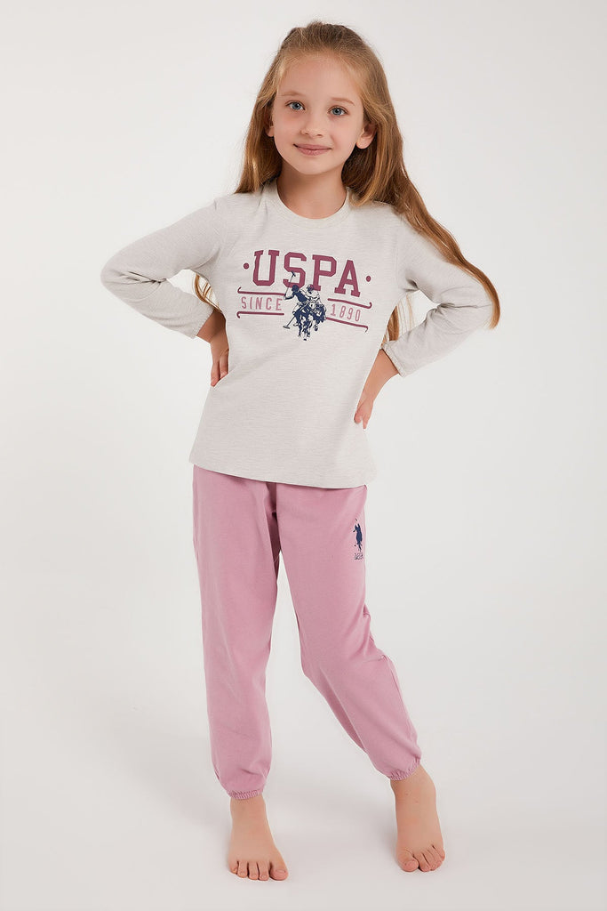 U.S. Polo Assn. bež pidžama za djevojčice (US1214-4-Beige) 1