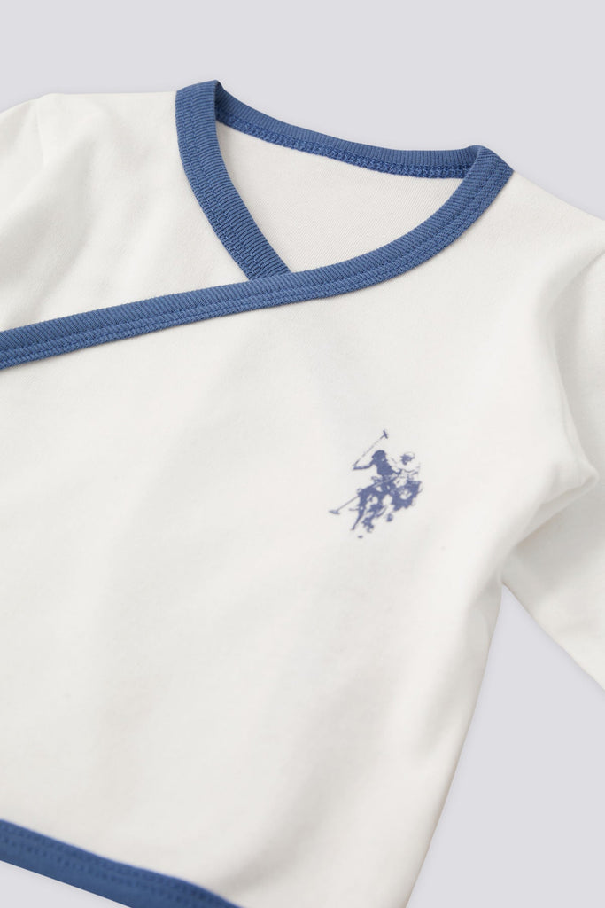 U.S. Polo Assn. bijel set za bebe s konjićima-[SKU]