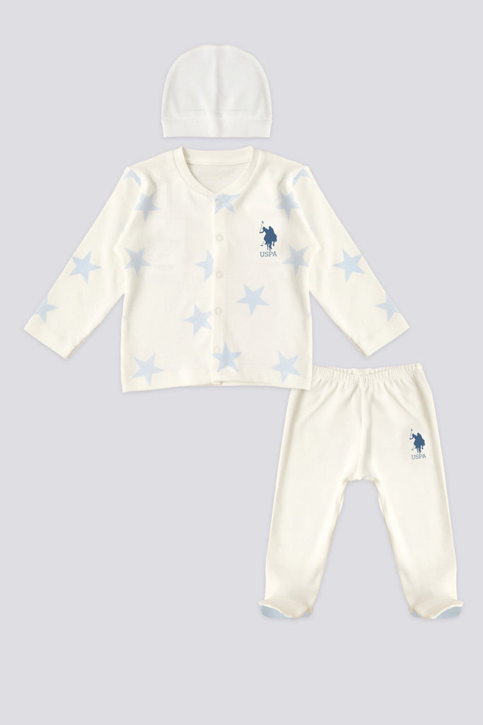 U.S. Polo Assn. bijela majica za bebe zvjezdanog uzorka