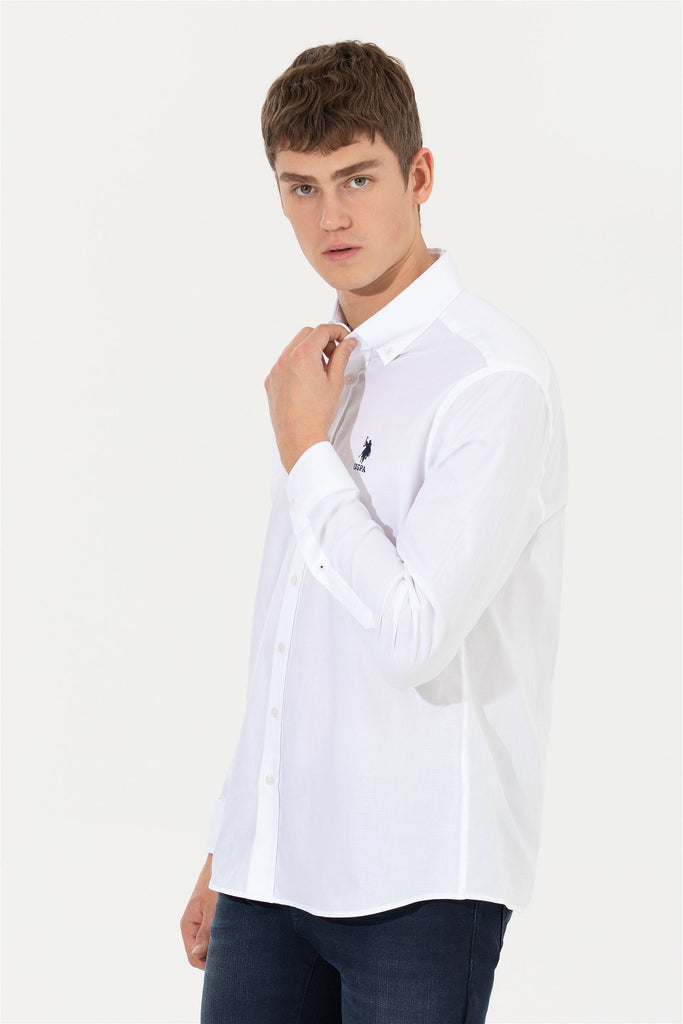 U.S. Polo Assn. bijela muška košulja standard kroja