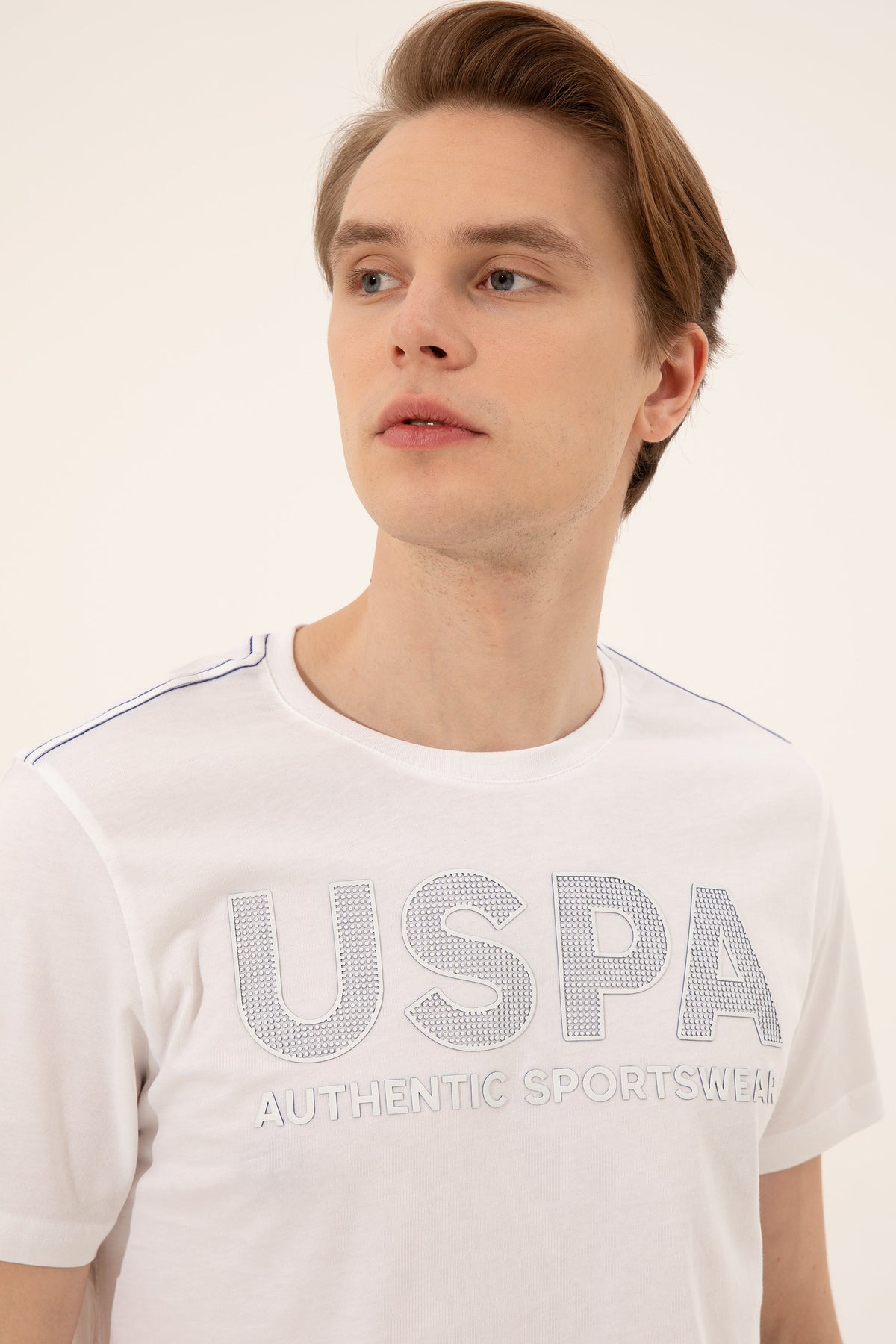 U.S. Polo Assn. bijela muška majica sa natpisom