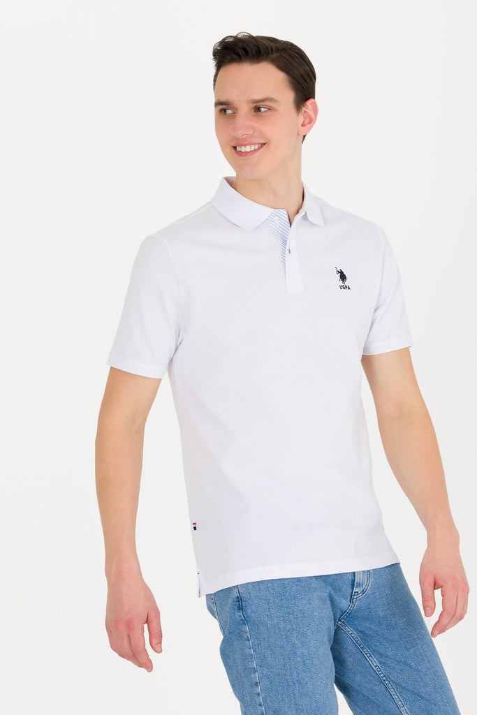 U.S. Polo Assn. bijela muška majica kontrastnog detalja