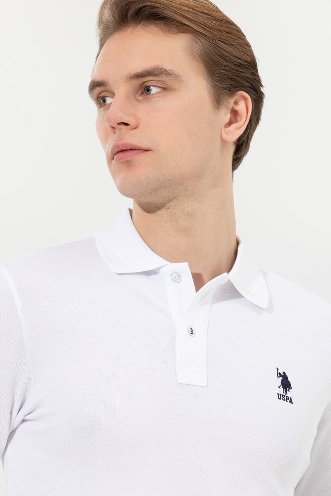 U.S. Polo Assn. bijela muška polo majica dugi rukav