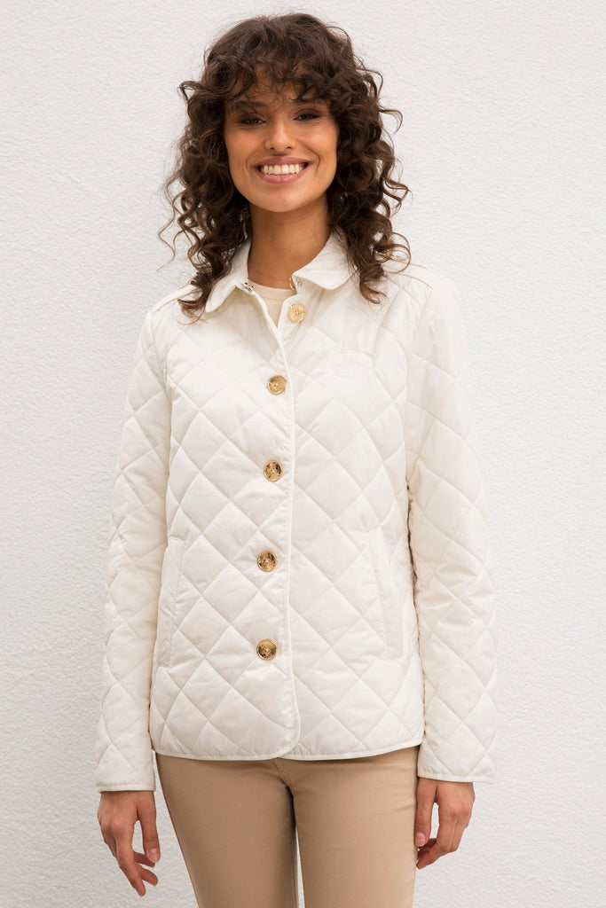 U.S. Polo Assn. bijela ženska jakna s prošivima