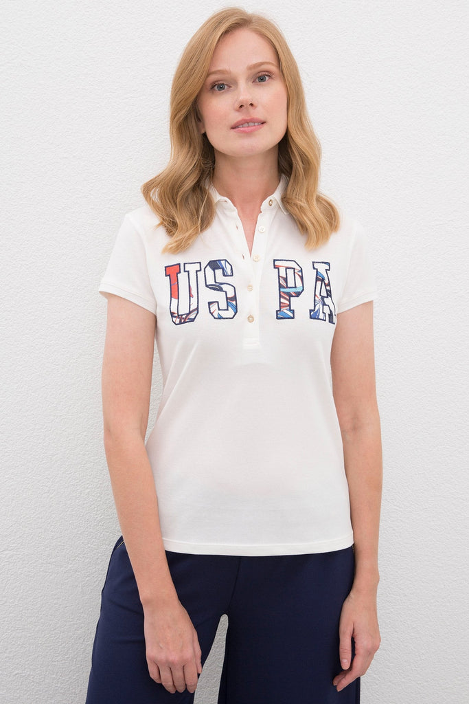 U.S. Polo Assn. bijela ženska polo majica (971007VR184) 1