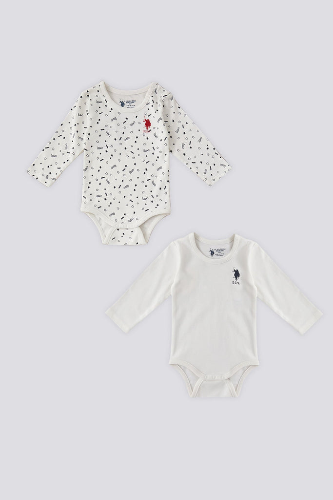 U.S. Polo Assn. bijeli bodi za bebe sa logom-[SKU]