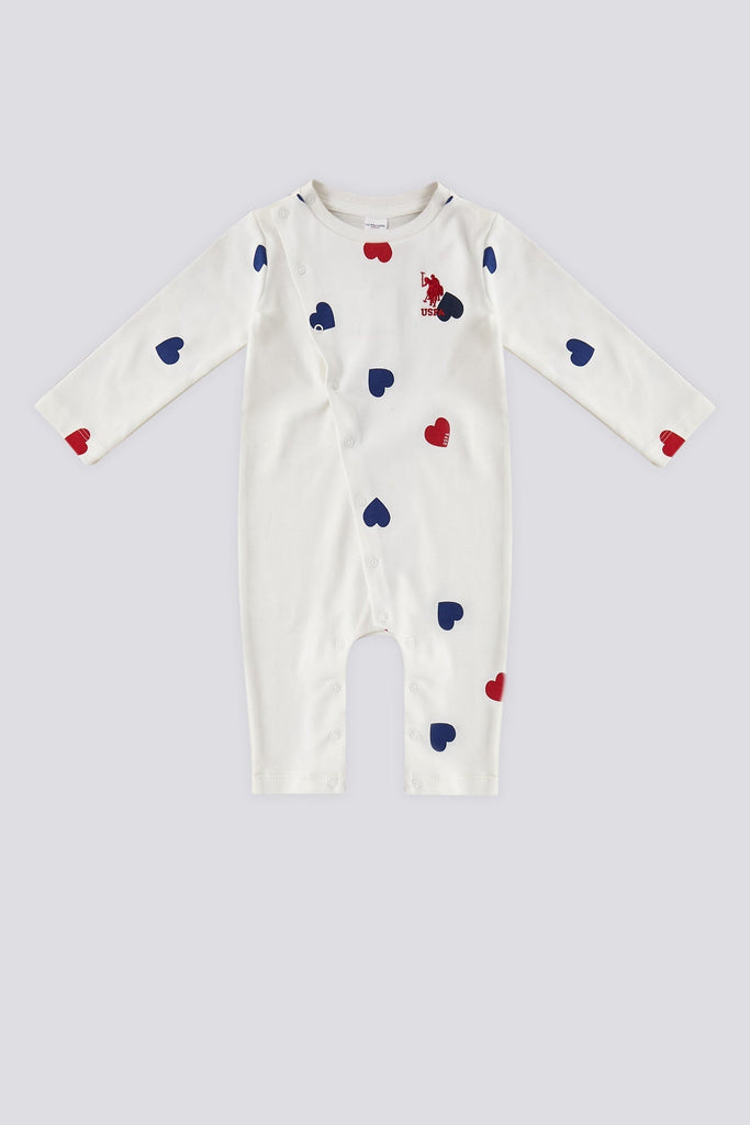 U.S. Polo Assn. bijeli komplet za bebe - Heart