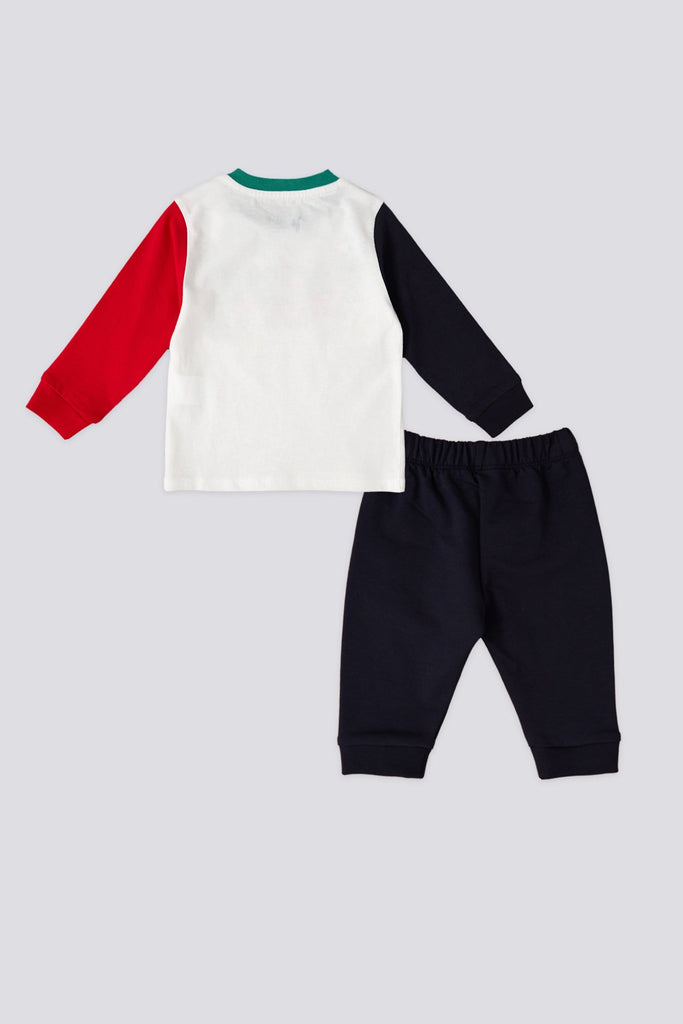 U.S. Polo Assn. bijeli komplet za bebe COLORBLOCK