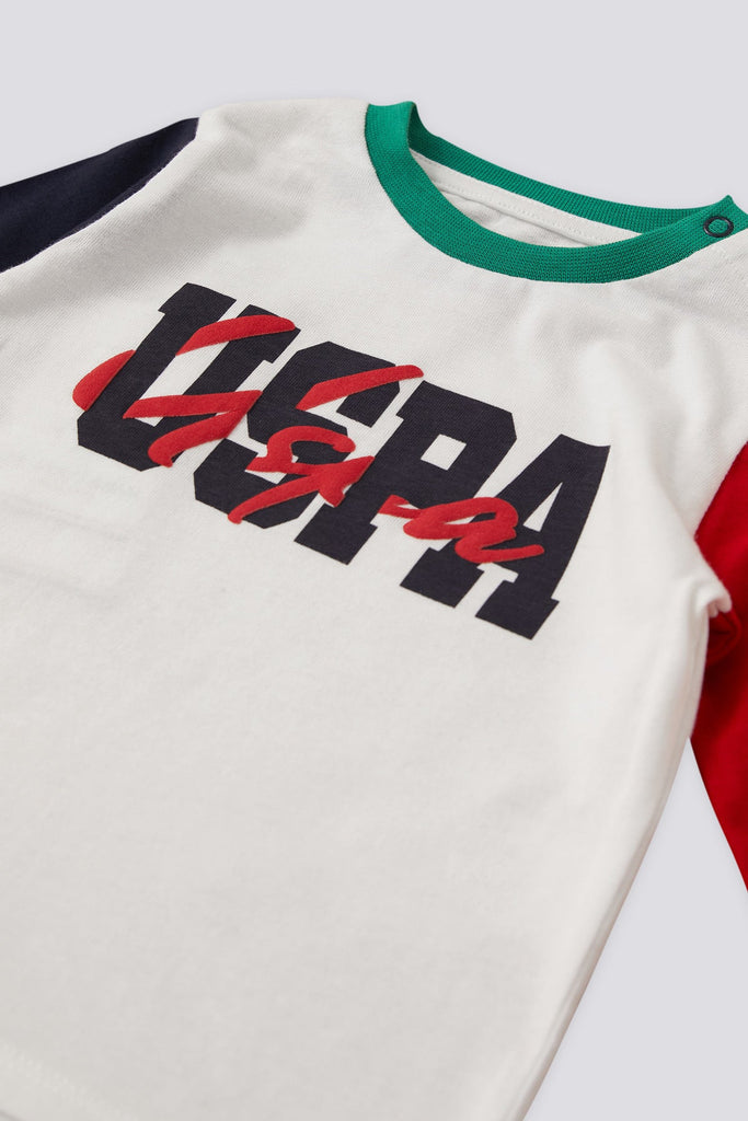 U.S. Polo Assn. bijeli komplet za bebe COLORBLOCK-[SKU]