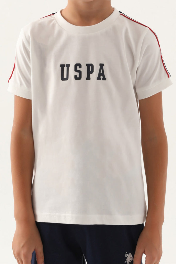 U.S. Polo Assn. bijeli komplet za dječake s prugama-[SKU]