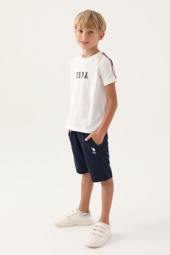 U.S. Polo Assn. bijeli komplet za dječake s prugama-[SKU]