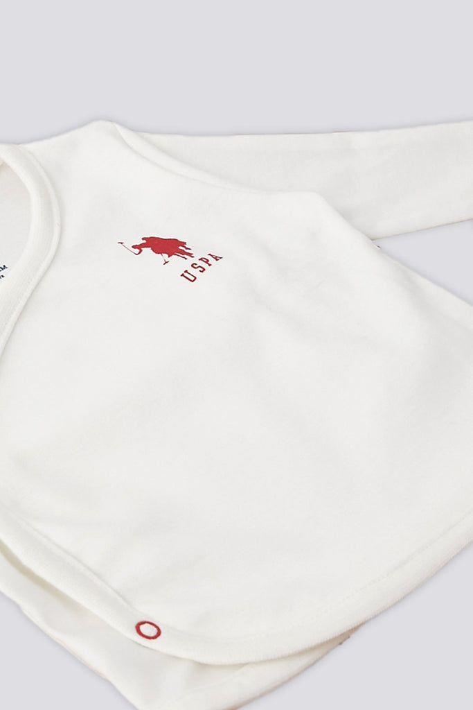 U.S. Polo Assn. bijeli set za bebe s dodacima-[SKU]