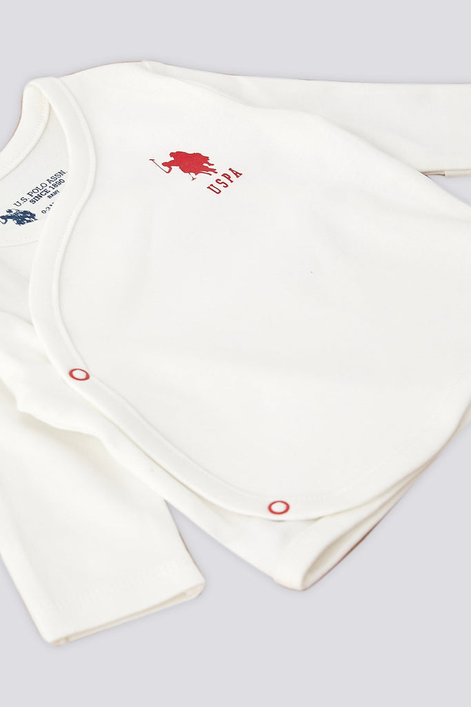 U.S. Polo Assn. bijeli set za bebe sa dodacima-[SKU]